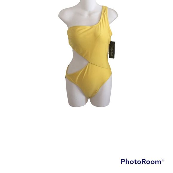 Stylish Yellow Medium Swim Suit NWT - Picture 3 of 5